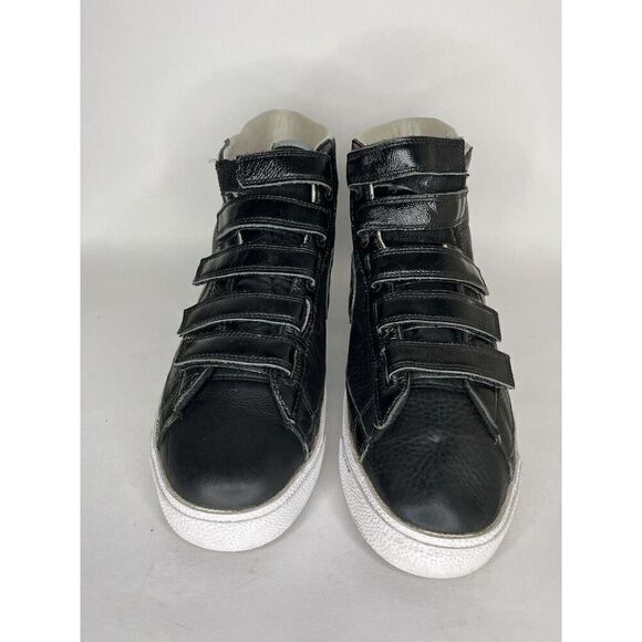 nike shoes high top Sneakers Lace Up Straps Men Size 11.5 Black Leather - Picture 13 of 13